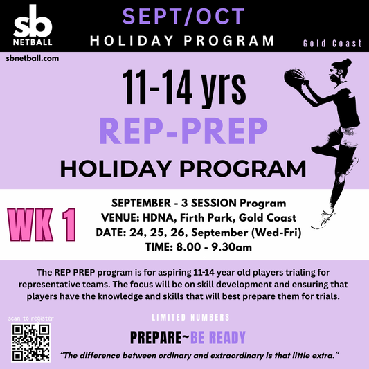 11-14yrs REP PREP PROGRAM - WEEK 1 - SEP/OCT SCHOOL HOLIDAYS