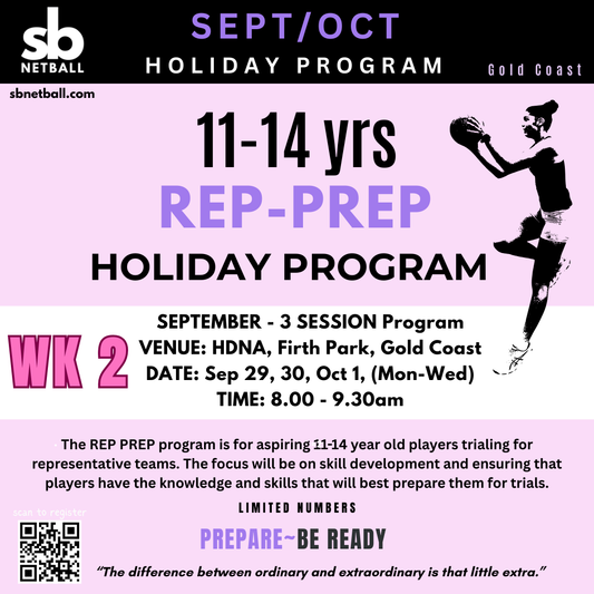 11-14yrs REP PREP PROGRAM - WEEK 2- SEP/OCT SCHOOL HOLIDAYS