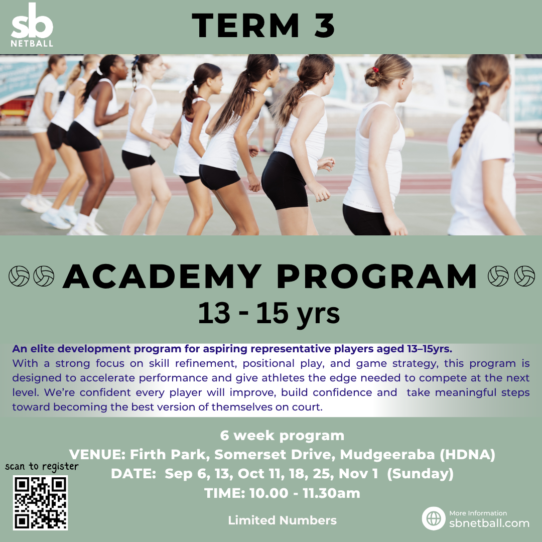 SB NETBALL ACADEMY - Term 3, 2026