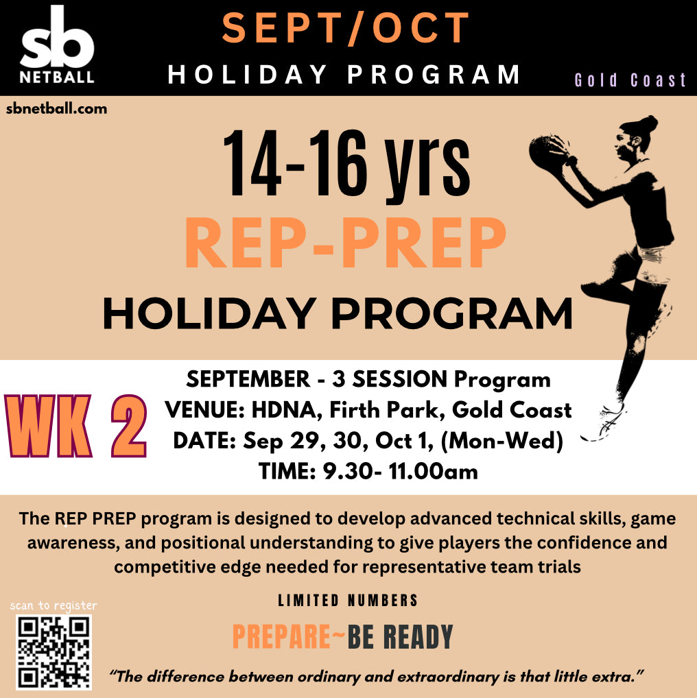 14-16yrs REP PREP PROGRAM - WEEK 2- SEP/OCT SCHOOL HOLIDAYS