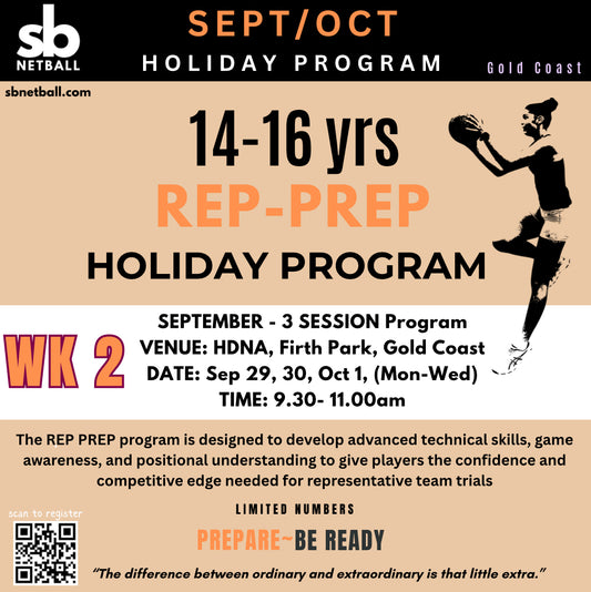 14-16yrs REP PREP PROGRAM - WEEK 2- SEP/OCT SCHOOL HOLIDAYS
