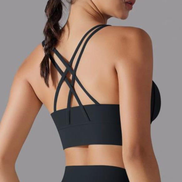 Crop SPORT - CROSS BACK - Black