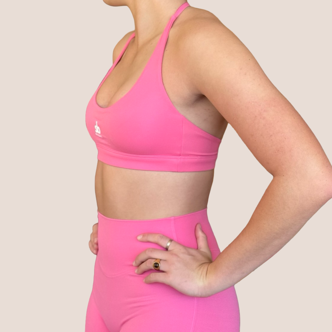 Set - SPORTS - HALTER NECK - Petal Pink