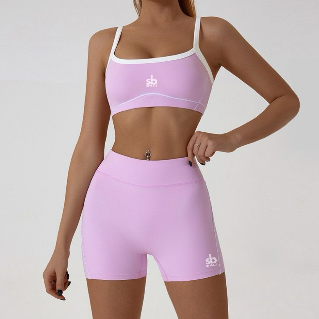 Shorts SPORT - PINK/WHITE