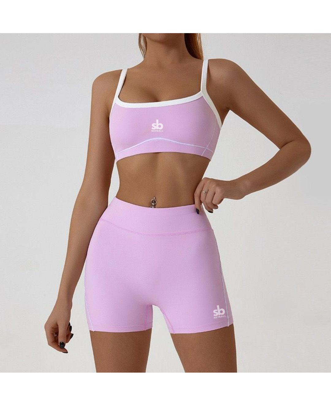 Crop LIFESTYLE - PINK/WHITE