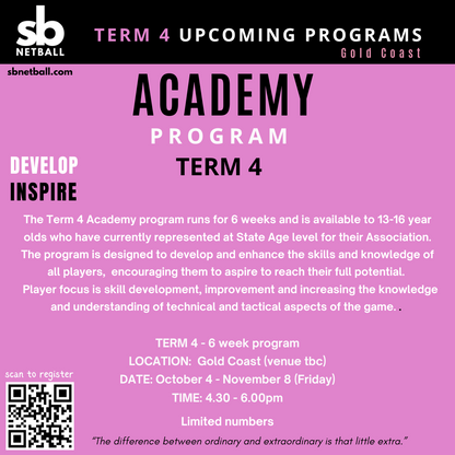 SB ACADEMY Program PHASE 1 - REPRESENTATIVE PLAYERS ONLY