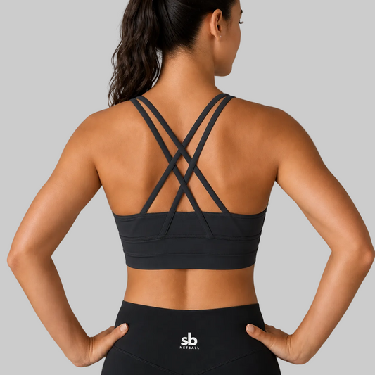Crop SPORT - DOUBLE CROSS BACK - Black