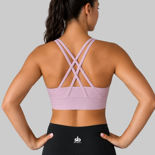 Crop SPORT - DOUBLE CROSS BACK - Dusty Pink