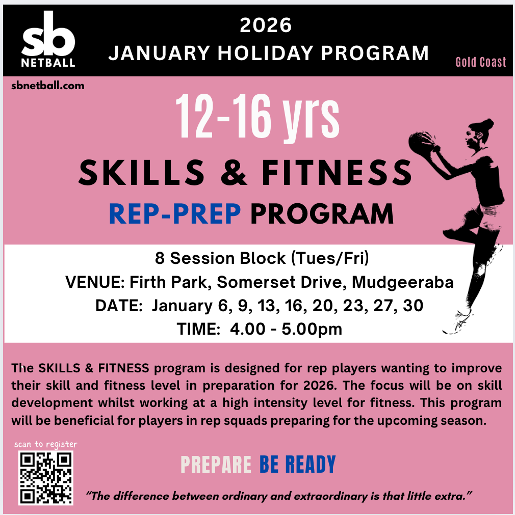 12-16yrs REP PREP PROGRAM - SKILLS & FITNESS - JANUARY HOLIDAY PROGRAM 2026